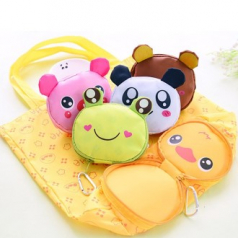 B123 캐릭터 휴대용 바쿠백 시장가방 장바구니 포켓 접이식 에코백 가방 인쇄 주문제작 답례품