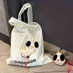 B165 강아지 바쿠백 포켓 접이식 장바구니 시장 가방 인쇄 답례품 주문제작