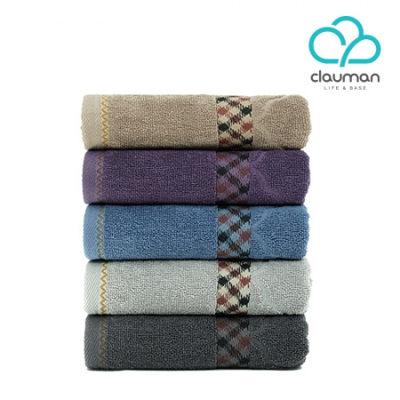 클라우망 샤이나 물결체크 세면수건 115g #2