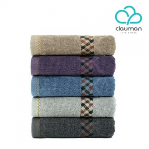 클라우망 샤이나 물결체크 세면수건 115g