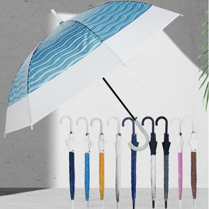 컬러풀 물결 무늬 장우산 60x8  h24