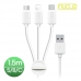 작은이미지: 뉴클  데이터 충전 케이블 3in1 USB-A 1.5m #2