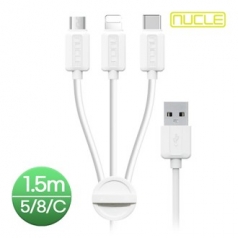 뉴클  데이터 충전 케이블 3in1 USB-A 1.5m