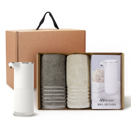 [송월타올] 디스펜서 기프트세트 09, 호텔컬렉션 필라라인 40 타올 190gx2P + 웰세스 디스펜서 360ml 1P #3