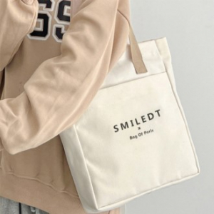스마일 미디엄 캔버스 에코백