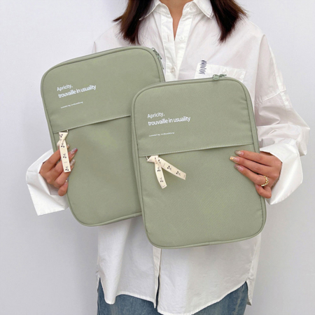 AN087 베이직 코튼 노트북 파우치 태블릿 파우치 인쇄 기념품 노트북 서류 가방 주문제작 답례품 #2