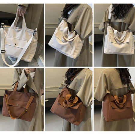 B177 미니 캔버스 가방 멀티포켓 크로스백 빅백 빅사이즈 숄더캐주얼 가방 인쇄 주문제작 답례품 #3