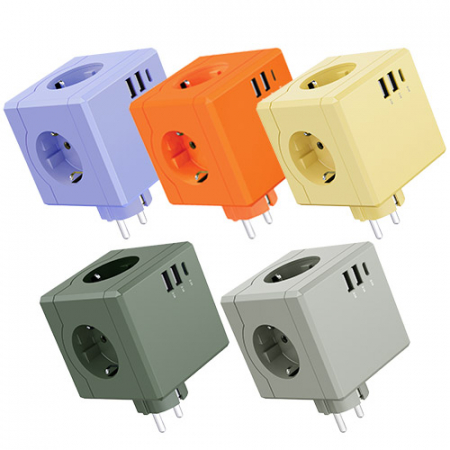 티메코 SF01 SF코팅 큐브 디자인 멀티탭 고용량 USB C타입 포트 멀티 콘센트 #2