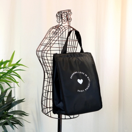 블랙 보온 보냉백 선인장 하트 ㅡ 대형 #3