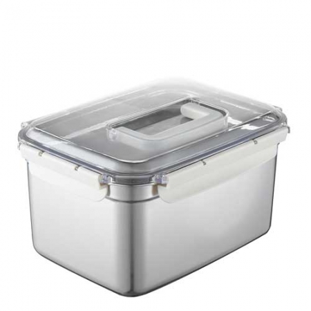 바이마르 스텐 밀폐 핸들형 김치통 7L #2