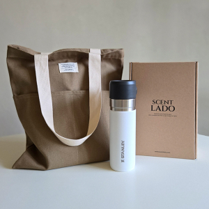 센트라도 에코백+스탠리 고진공 슬림보틀 텀블러 세트