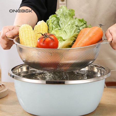 원복 베이직 스테인레스 멀티 세척볼 2P 세트 #4