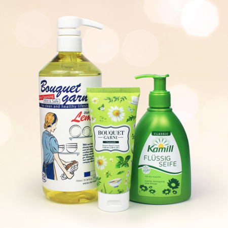 부케가르니 주방세제 750ml+독일정품 카밀 핸드워시 300ml+부케가르니 캐모마일 핸드크림 100ml #2