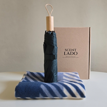 센트라도 패턴 담요+3단 양우산 세트 #2