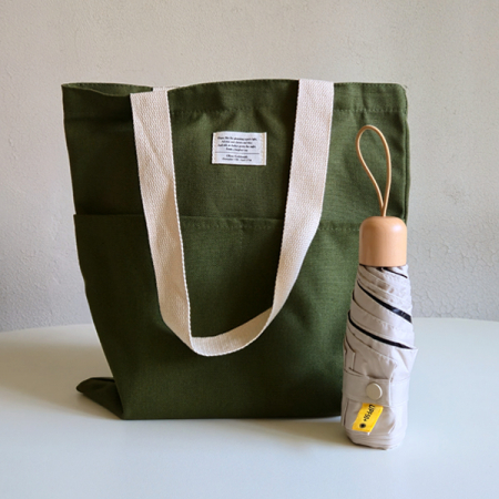 센트라도 캡슐우드 5단 우양산+에코백 세트 #4