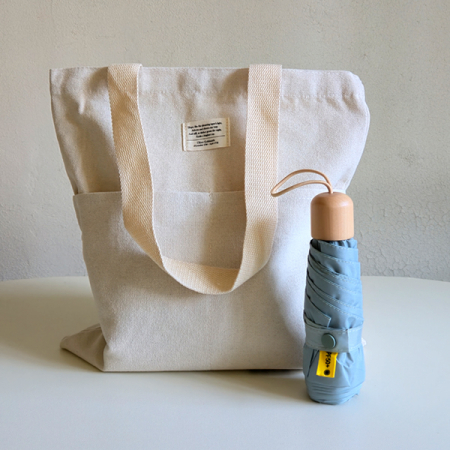 센트라도 캡슐우드 5단 우양산+에코백 세트 #5