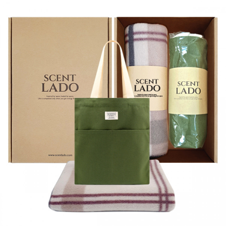 센트라도 패턴 담요 + 에코백 세트 #3