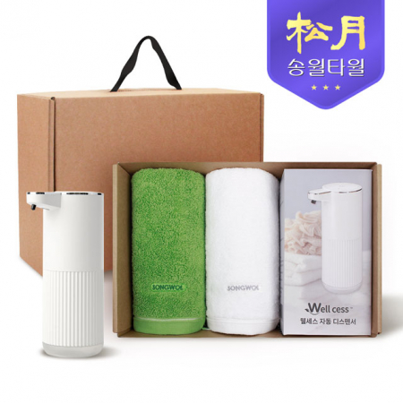 [송월타올] 디스펜서 기프트세트 03, 컬러풀 타올 170gx2P + 웰세스 디스펜서 360ml 1P #2