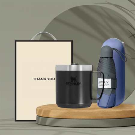 시즈넬 선물세트 스탠리 캠핑머그354ml+고급5단우산 #2
