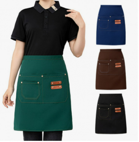 깔끔 단정 허리앞치마 하프앞치마 심플 무지 방수 카페 어린이집 공방 주방 바리스타 유니폼 작업용 #2
