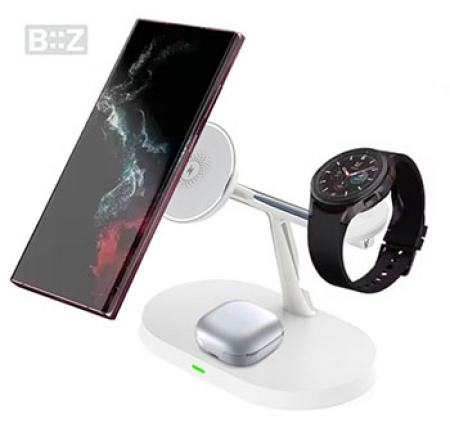 비즈 W310 3in1 맥세이프 고속 무선충전기 삼성갤럭시 워치 버즈 #2