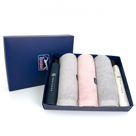 PGA 3단 완전자동 세이프티+3단수동 암막 우양산+200g 타올 3P 세트 소형 #2