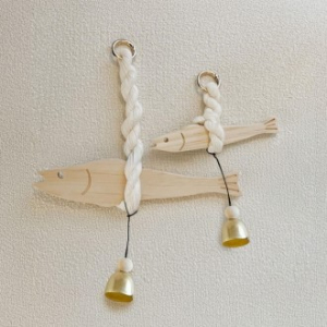 원목 액막이 명태 // 명주실 고리포함