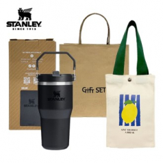 스탠리 텀블러 플립스트로591ml 블랙(파우치+쇼핑백포함)
