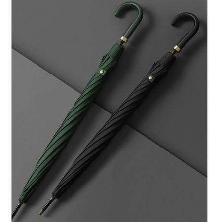 곡자 고급가죽핸들 자동 장우산 #3