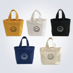 스마일 에코백 미니 에코백 작은 에코백 단체 에코백