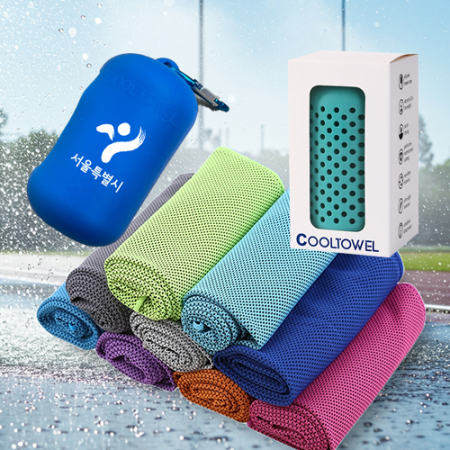 쿨링 스포츠타월 케이스 세트 등산 헬스 땀수건 #2