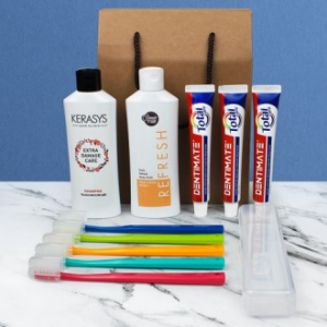케라시스 샴푸+바디워시+크리오 덴티메이트 치약 3개+크리오 미세모칫솔 5개+휴대용케이스