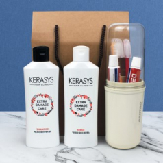 케라시스 샴푸+린스+크리오 덴티메이트 치약2개+크리모 미세모칫솔2개+양치컵