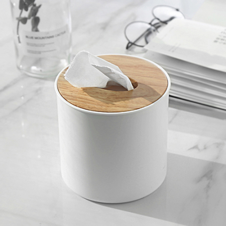 모던 우드 원형 휴지케이스 두루마리 티슈커버 #2
