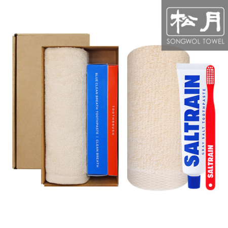 송월 라이트무지 + 솔트레인 치약·칫솔 세트 #2