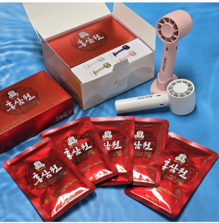 정관장 홍삼원 50ml x5포+ 쿨 선풍기 선물세트  손선풍기 #2