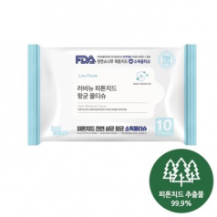 러비뉴 피톤치드 항균 무알콜 휴대용 물티슈 10매