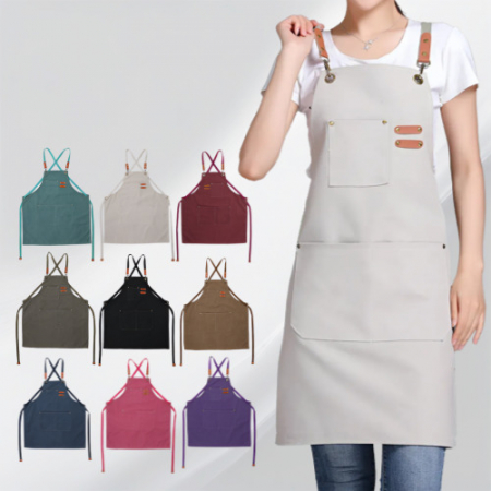 고급소재 도톰한 캔버스 앞치마 방수 앞치마 빅포켓 앞치마 #2