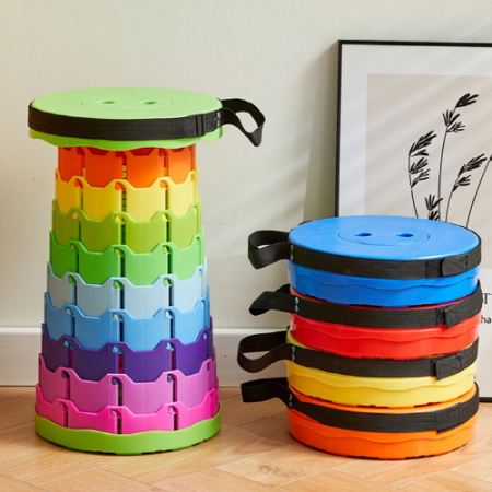 휴대용접이식 텔레스코픽 스툴의자 레인보우 #2