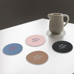 BLIF 양면 인조가죽 컵받침코스타