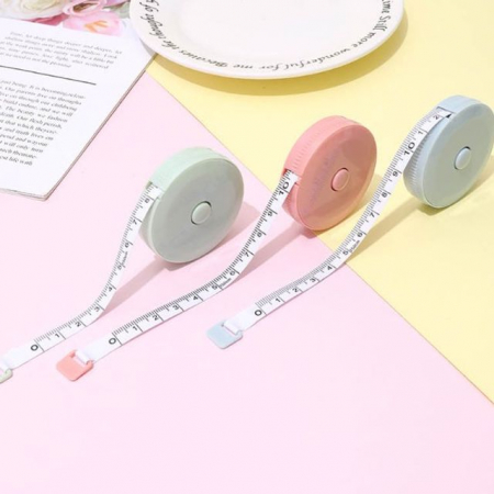 귀여운 미니 파스텔 인치 센치 겸용 줄자 휴대용 #2