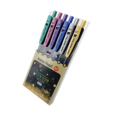 크라운 메탈펄6색볼펜 0.7mm #2