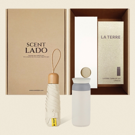 센트라도 캡슐우드 5단 우양산 +포인트 텀블러 세트 #4