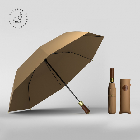 레저 엘리펀트 우드 핸들 원터치 3단 완전 자동우산 #5