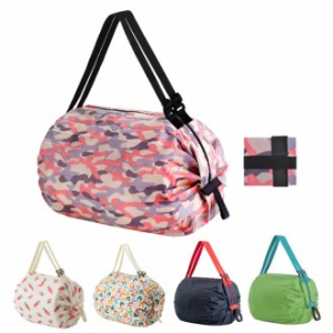 B185 포카 접이식 바쿠백 시장가방 쇼핑백 장바구니 인쇄