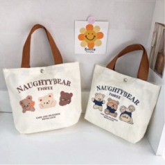 베어 캔버스 토트백 에코백