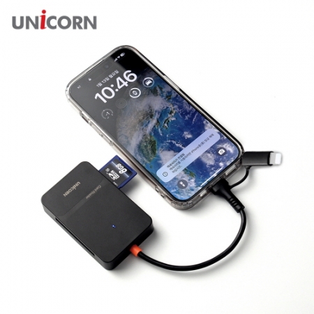 유니콘 C+8핀타입 USB3.2 Gen1 6in1 멀티카드리더기 듀얼컨넥터 XC-7000M #3