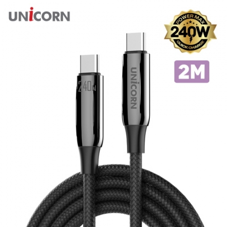 유니콘 USB C to C타입 240W 초고속 충전 데이터 케이블 PLC-2M240W #2