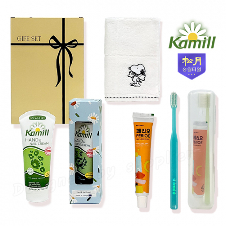 카밀핸드크림100ml선물세트 리본2호 송월핸드타올 엠보싱칫솔치약세트 #3