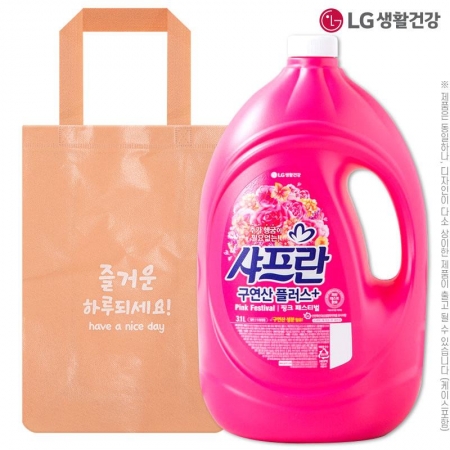 부직포가방 엘지 샤프란 섬유유연제 3.1L용기 #3